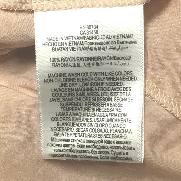 BCBGeneration Light Pink Lace-Up Ties Long Sleeve Peasant Blouse Size XS - Picture 8 of 9